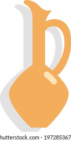 Italian jug, icon illustration, vector on white background