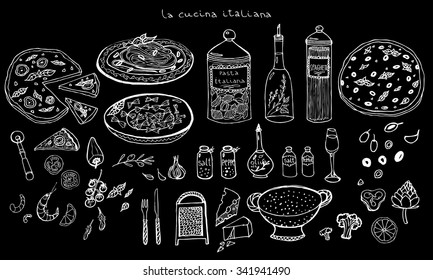 Italian kitchen food set