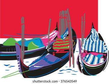 Italian landscape. Vector illustration.