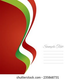 Italian left flag ribbon vector