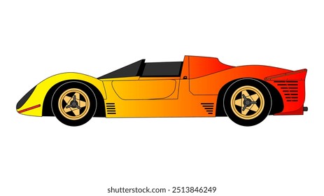 Italian Legend Race Car vector Speed Retro Rare Icon Livery