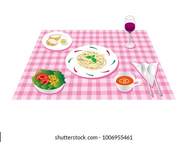 Italian lunch set