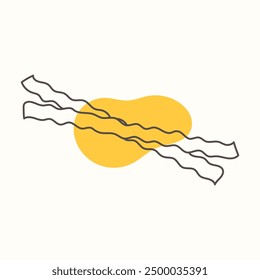 Italian Mafaldine pasta. Traditions of Italian cuisine. Perfect for menu design, packaging, etc.