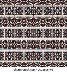 Italian majolica tile. Embroidery with flowers and leaves. Mediterranean porcelain pottery. Ceramic dishes, folk print. Mexican Talavera. Portuguese azulejo, spanish patchwork. Damask floral backgroun