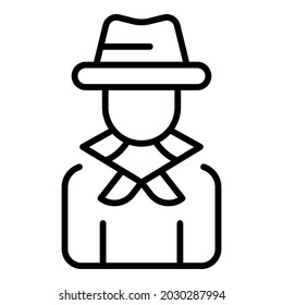 Italian man icon outline vector. Italy pizzeria. Fashion profile