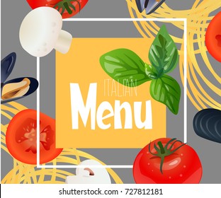 Italian menu design.