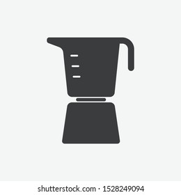 Italian Metallic Coffee Maker Flat Vector Icon