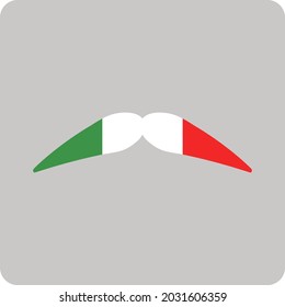 Italian mostache, illustration, vector, on a white background.