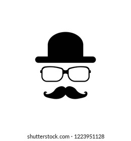 italian mustache, father day icon vector eps10
