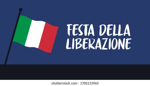 Italian national day, liberation fest. Italy independence commemoration. Vector design elements.