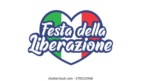 Italian national day, liberation fest. Italy independence commemoration. Vector design elements.