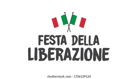 Italian national day, liberation fest. Italy independence commemoration. Vector design elements.