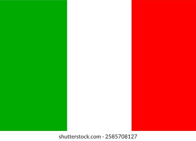 Italian national flag with green, white, and red vertical stripes symbolizing unity and pride. vector national flag  italian icon