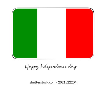 Italian national flag. Vector illustration.