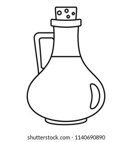 Italian olive oil bottle icon. Outline illustration of italian olive oil bottle vector icon for web design isolated on white background