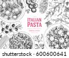 italian food background table