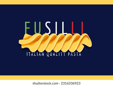 Italienischer Nudeln-Fusilli-Vintage-Banner