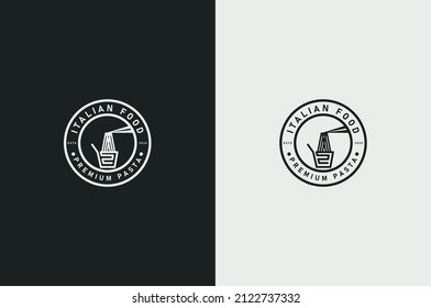 Italian pasta or noodles logo. 