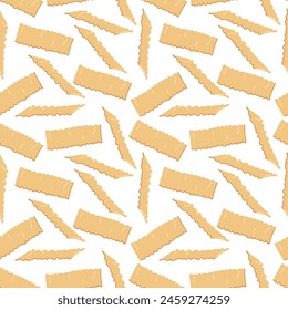 Italian pasta pattern. Flat wide Lasagne. Kitchen themes for decoration on culinary themes inspired by Italian cuisine. Homogeneous texture of flour pasta. Amazing texture on a white background