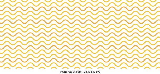 Italian pasta pattern. Spaghetti and ramen noodles on yellow background. Isolated vector illustrations