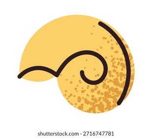 Italian pasta shell shape sticker