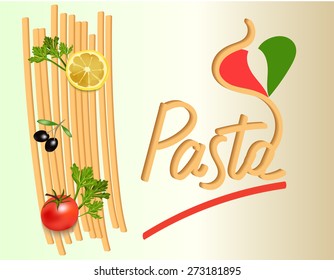 Italian pasta or spaghetti with vegetables