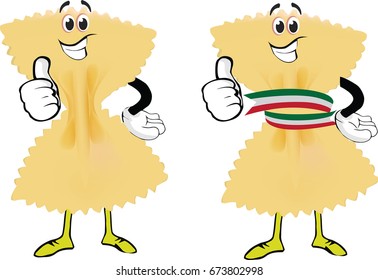 Italian pasta type butterfly

