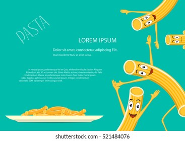 Italian pasta vector. 