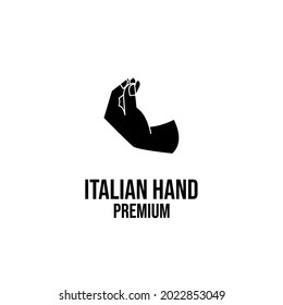 italian pinecone hand gesture logo icon design vector illustration