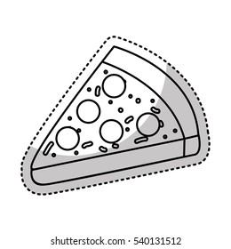 italian pizza isolated icon vector illustration design