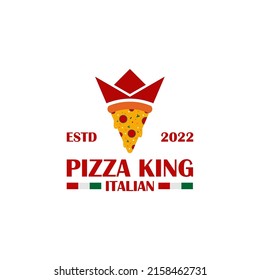 diseño vectorial del logo de pizza kingkingen de italia
