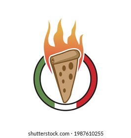 Italian pizza logo design illustration vector eps format , suitable for your design needs, logo, illustration, animation, etc.