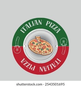 Logotipo italiano de pizza para restaurante de pizza