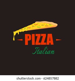 Italian pizza logo. Vector emblem
