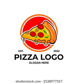 modelo italiano do vetor do logotipo da pizza 