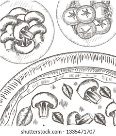 italian pizza pattern isolated icon