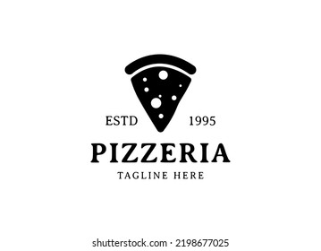 Italian pizza restaurant vintage style design logo. symbols for food and drink and restaurants.