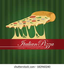 Italian Pizza Slice - Illustration