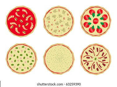 Italian pizza with toppings