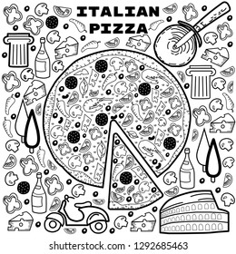  italian pizza vector
