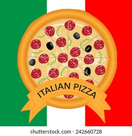 Italian pizza vector design 