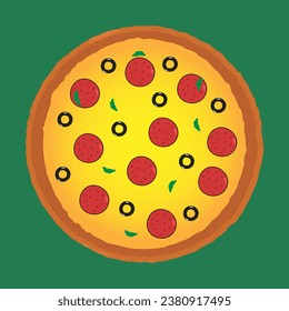 Italian pizza vector design art