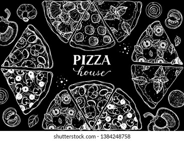 Italian Pizza Vector Illustration Hand Drawn Stock Vector (Royalty Free ...