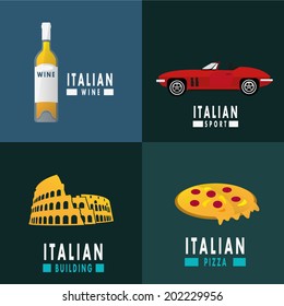 italian  pizza,building,sport car,wine