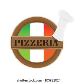 italian pizzeria icon. vector illustration.