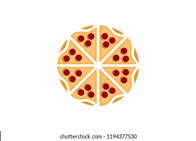 italian pizzeria logo Designs Inspiration Isolated on White Background