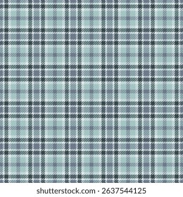 Italian plaid textile fabric, discount texture background check. Adorable vector tartan seamless pattern in pastel and sterling silver colors palette.