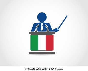 Italian Podium Vote Speech Analyze Policy