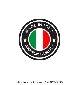 Italian product emblem logo design vector template