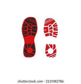 italian product icon colored shoe print design